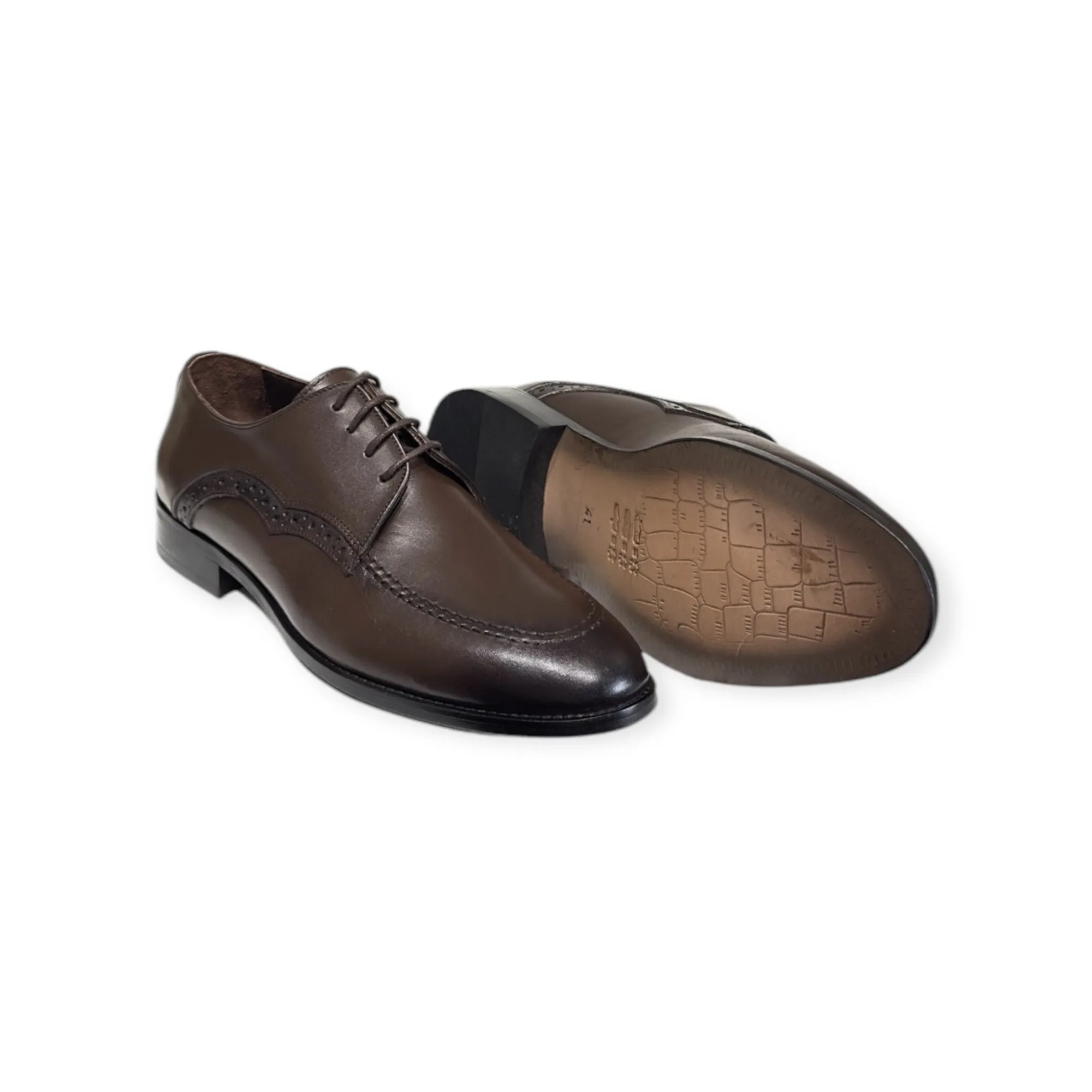 214k Elegantly Crafted Brown Leather Oxford Shoes