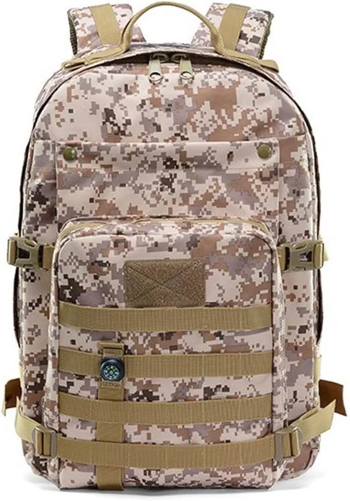 41L Military Tactical Backpack For Men Camping Hiking Trekking Daypack Rucksack Bag MOLLE 3 Day Assault Pack (Desert Digital)