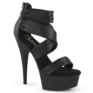 6" Platform Close Back Ruched Ankle Strap Sandal (DELIGHT-620)