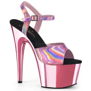 7 Inch Heel ADORE-709HGCH Baby Pink Hologram