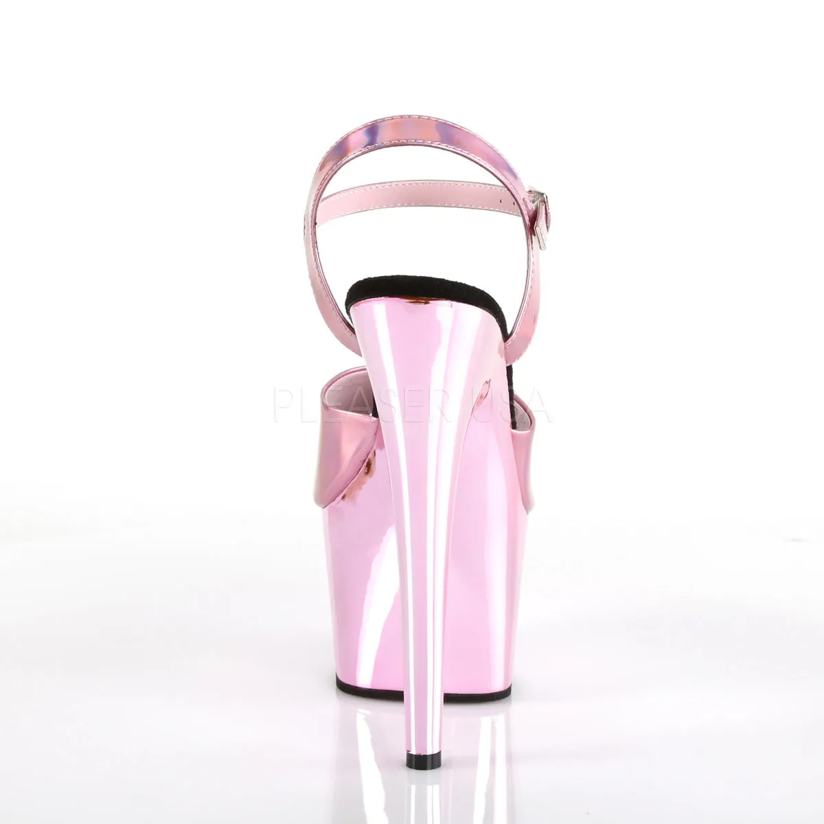 7 Inch Heel ADORE-709HGCH Baby Pink Hologram