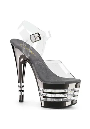 7" Heel, 2 3/4" Lined PF Ankle Strap Sandal