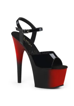7" Heel, 2 3/4" PF Two Tone Ankle Strap Sandal