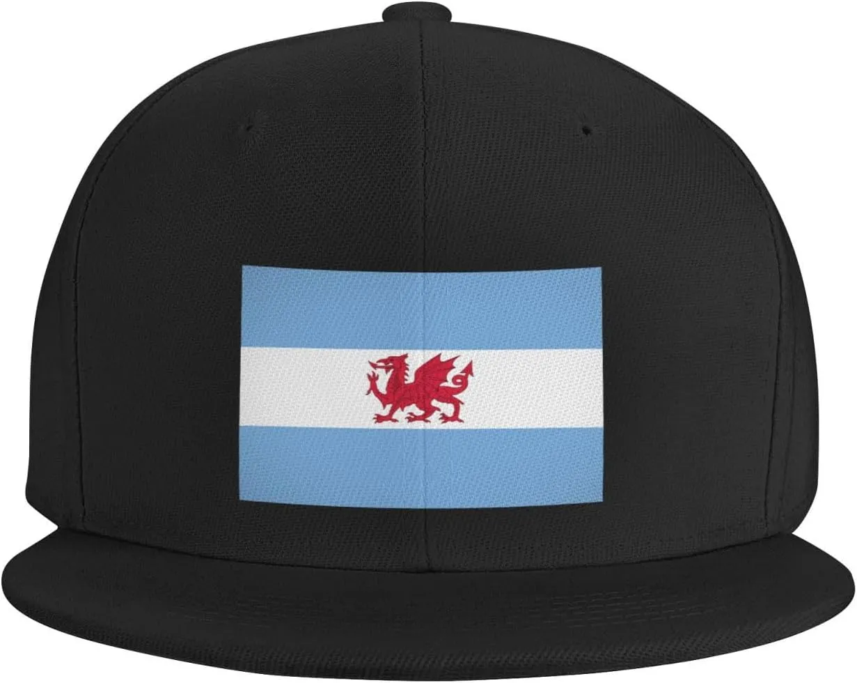 Adjustable Flag of The Welsh Colony in Patagonia Snapback Hat for Men Women Baseball Cap Dad Hats