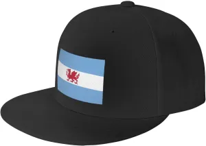 Adjustable Flag of The Welsh Colony in Patagonia Snapback Hat for Men Women Baseball Cap Dad Hats