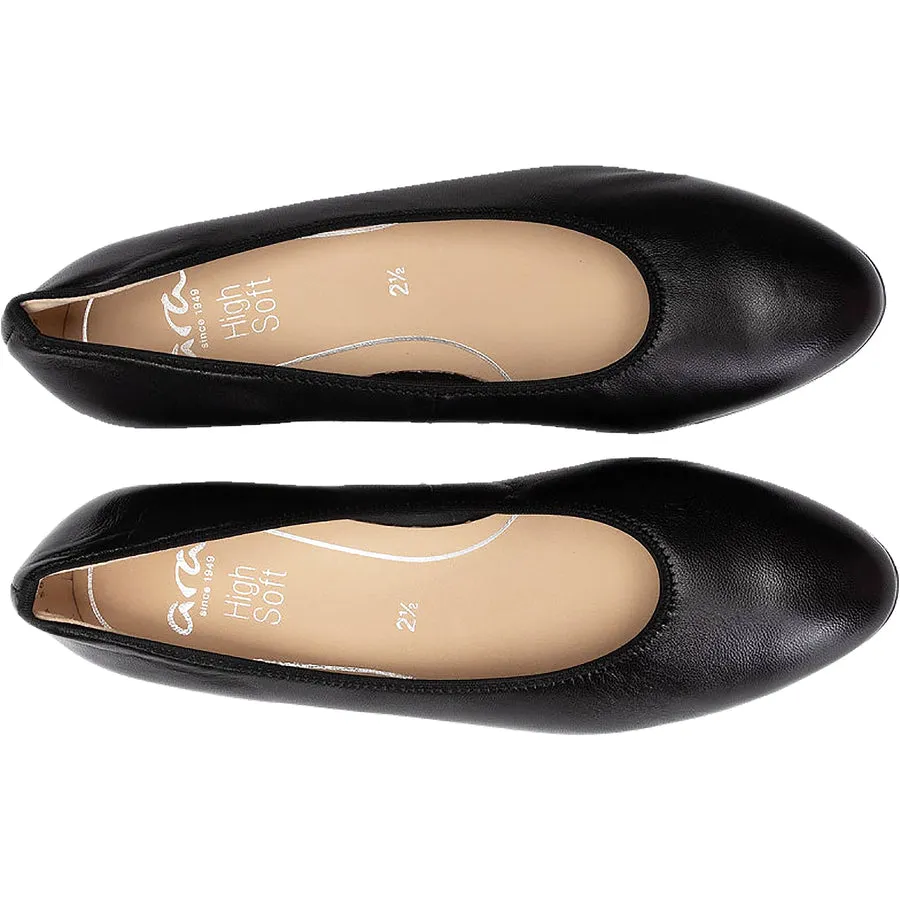 ARA LICHFIELD BLACK SMOOTH LEATHER PUMP