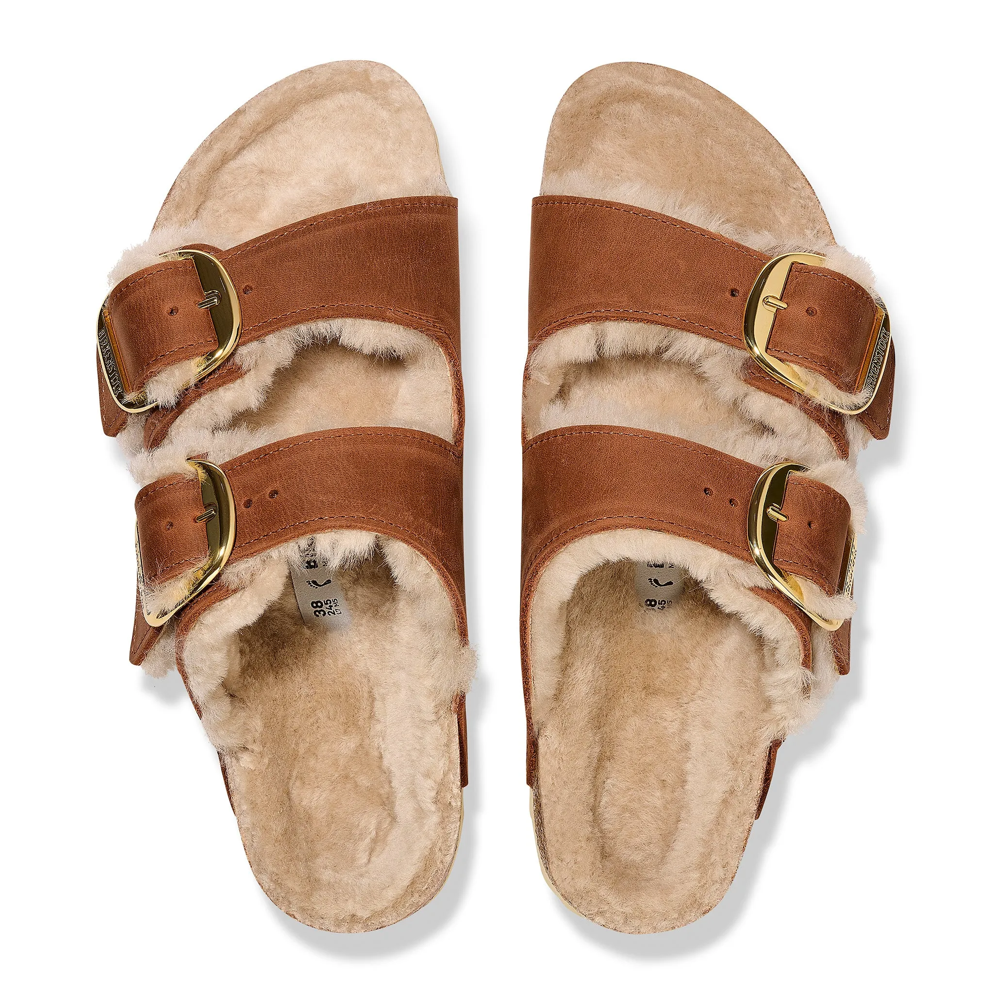 ARIZONA BIG BUCKLE SHEARLING - COGNAC