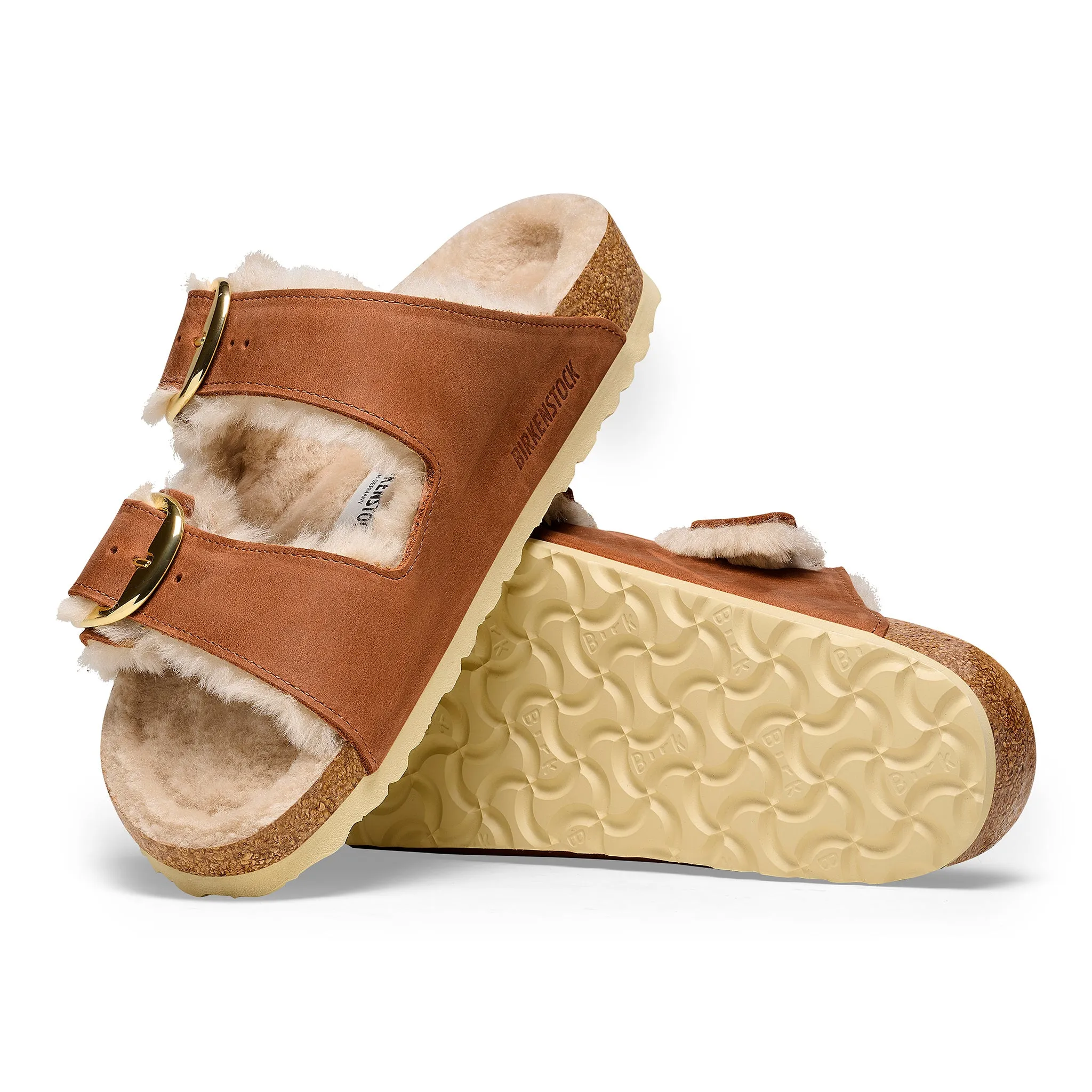 ARIZONA BIG BUCKLE SHEARLING - COGNAC