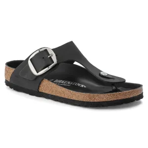 Birkenstock 1023334 Women's Gizeh Big Buckle Black Oiled Leather
