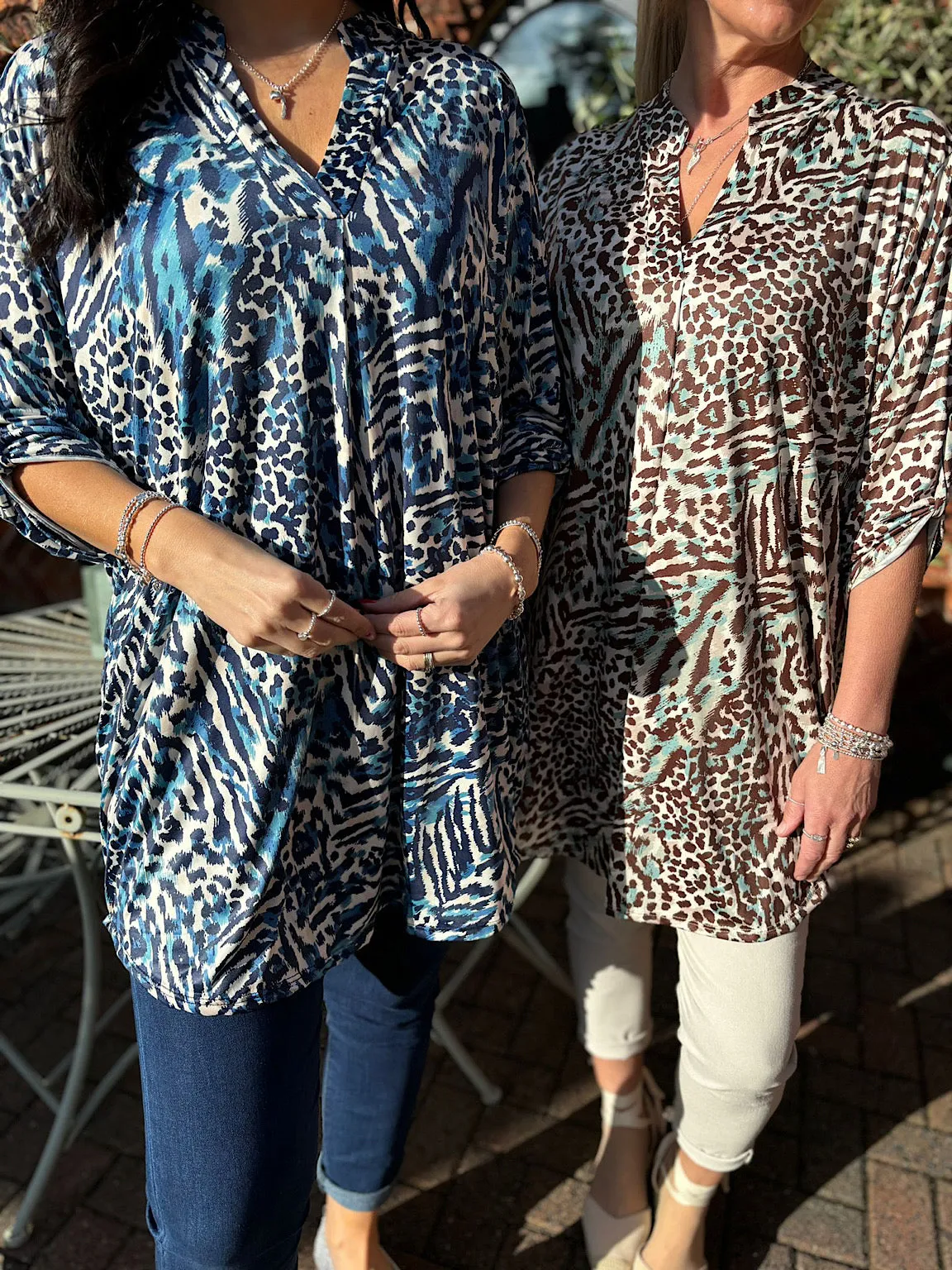 Blue Multi Animal Tunic Gloria