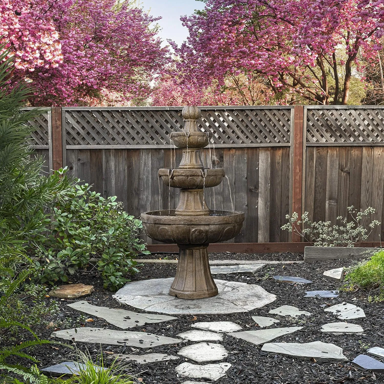Bond Manufacturing Y97016 Napa Valley Fountain, 45H 25W 25D, Stone Look