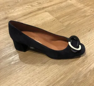 BRENDA ZARO 4196 ANTE BALTICO H. REBECA PUMP BLOCK HEEL NAVY SUEDE