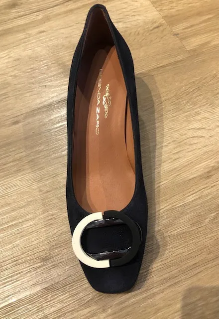 BRENDA ZARO 4196 ANTE BALTICO H. REBECA PUMP BLOCK HEEL NAVY SUEDE