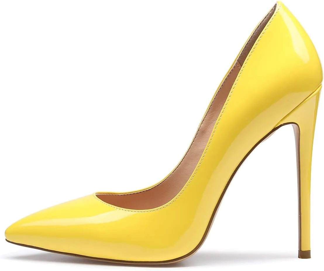 Castamere Women's High Heels Slip-On Pumps Pointy-Toe Elegant Stilettos Wedding Party Sexy Heel Shoes 12CM Heels Pump
