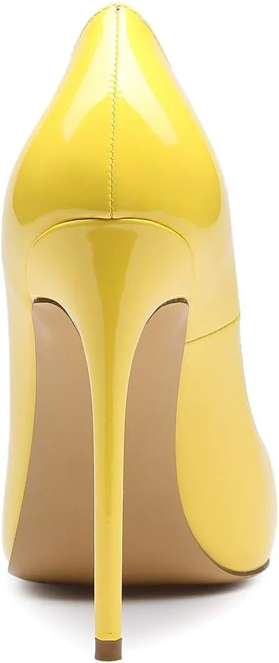 Castamere Women's High Heels Slip-On Pumps Pointy-Toe Elegant Stilettos Wedding Party Sexy Heel Shoes 12CM Heels Pump