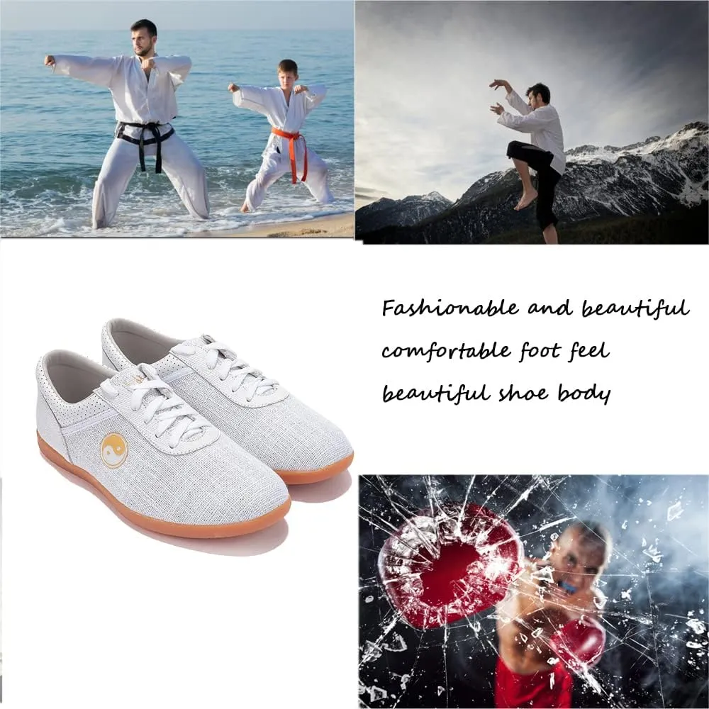 Chi Kung Shoes Martial Arts Boxing Shoes,Traditional Kung Fu Tai Chi Wushu Shaolin Qi Gong Beijing Trainer Wing Chun Slipper Sneaker Footwear for Men Women,