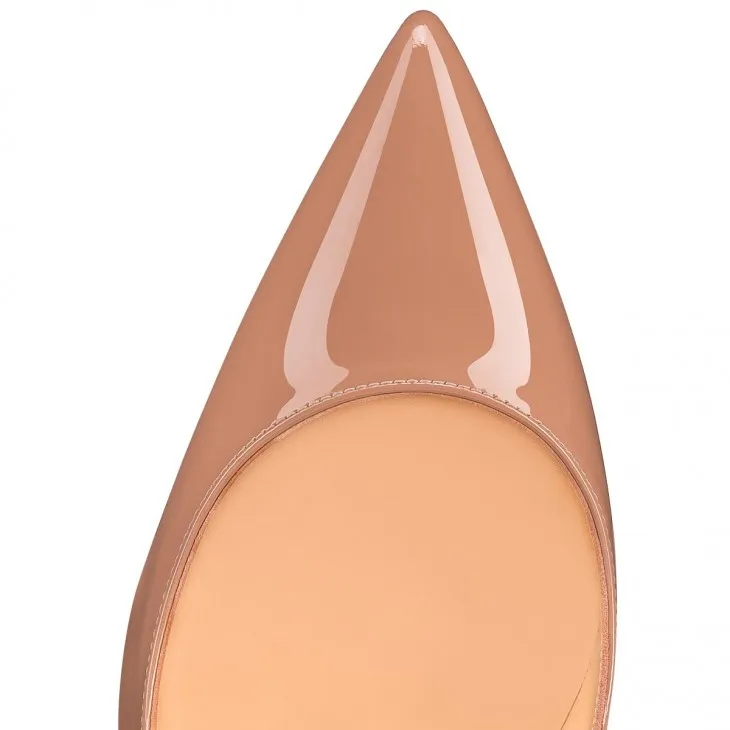 CHRISTIAN LOUBOUTIN SO KATE 120 PATENT CALF NUDE PUMPS