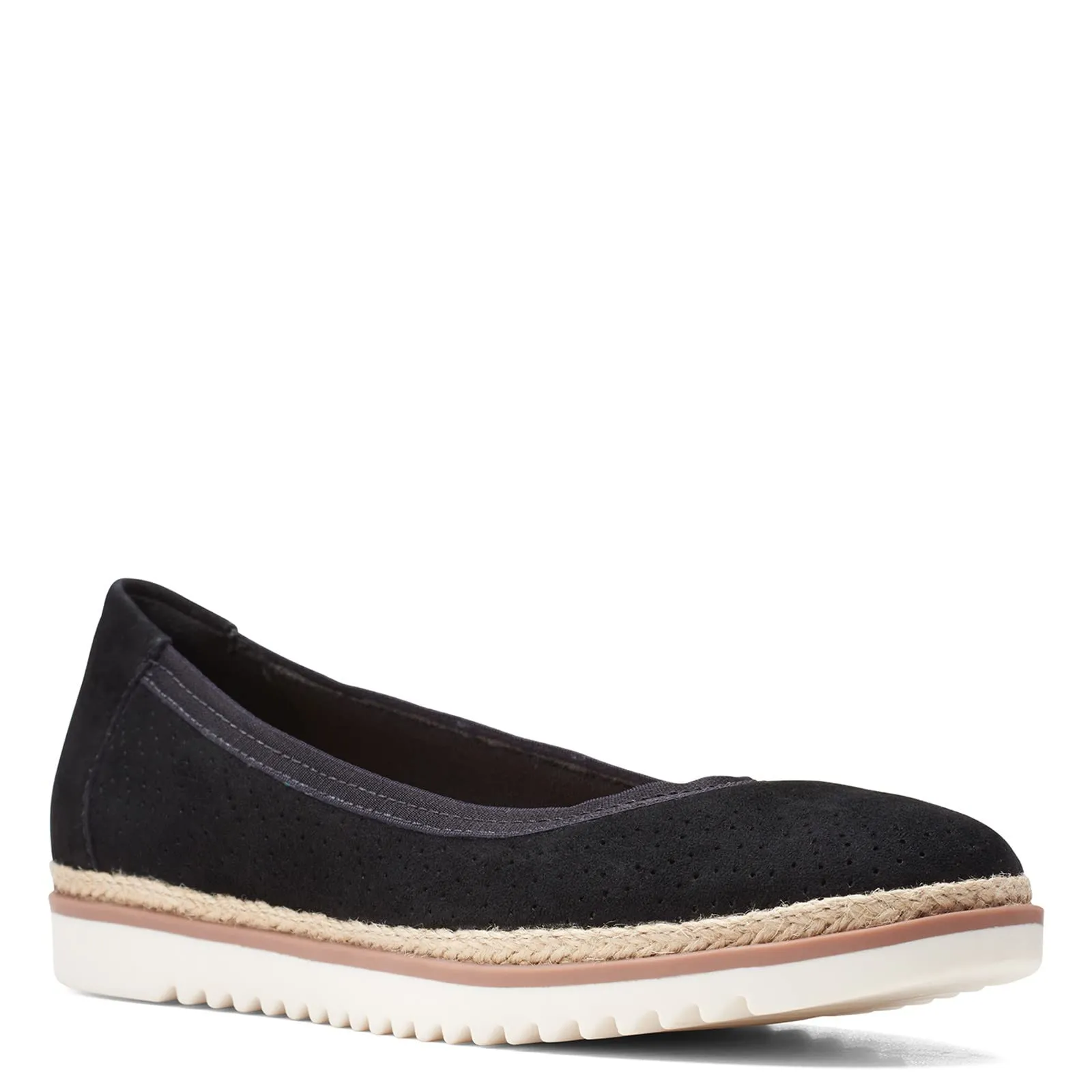 Clarks womens Serena Kellyn Loafer Flat, Black Suede, 8.5 Wide US
