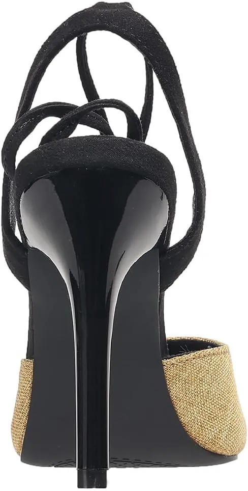 Closed Toe Heels for Women Stiletto High Heels Strappy Lace Up Heeled Sandals Comfortable Dressy Pump Shoes, US Size 5-11