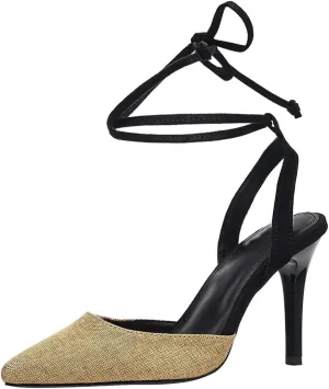 Closed Toe Heels for Women Stiletto High Heels Strappy Lace Up Heeled Sandals Comfortable Dressy Pump Shoes, US Size 5-11
