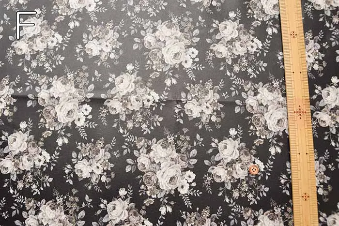 Cotton Oxford Print Laminated Fabric ＜Matte Finish＞ Flower
