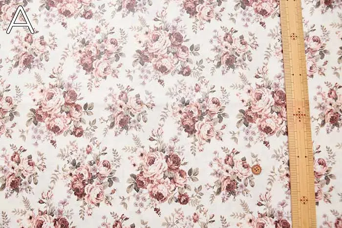 Cotton Oxford Print Laminated Fabric ＜Matte Finish＞ Flower