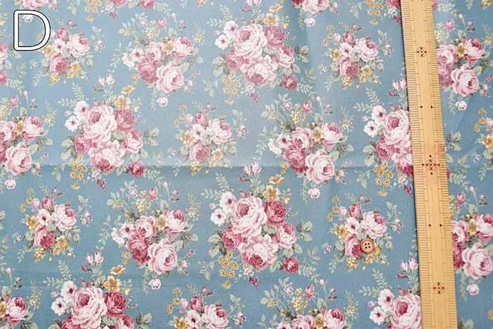 Cotton Oxford Print Laminated Fabric ＜Matte Finish＞ Flower