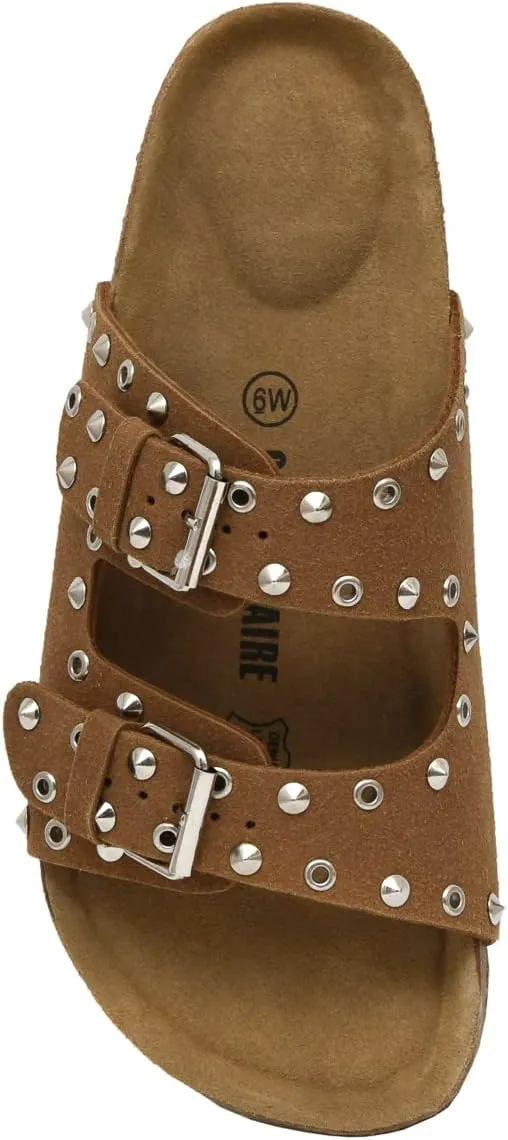 CUSHIONAIRE Women's Landon Cork footbed Sandal with  Comfort