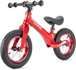 CXWXC 12" Toddler Balance Bike - Ages 24 Months to 5 Years - Kids Push Balance Bike with Footrest, No Pedal Training Bicycle - Birthday Gifts for Girls & Boys