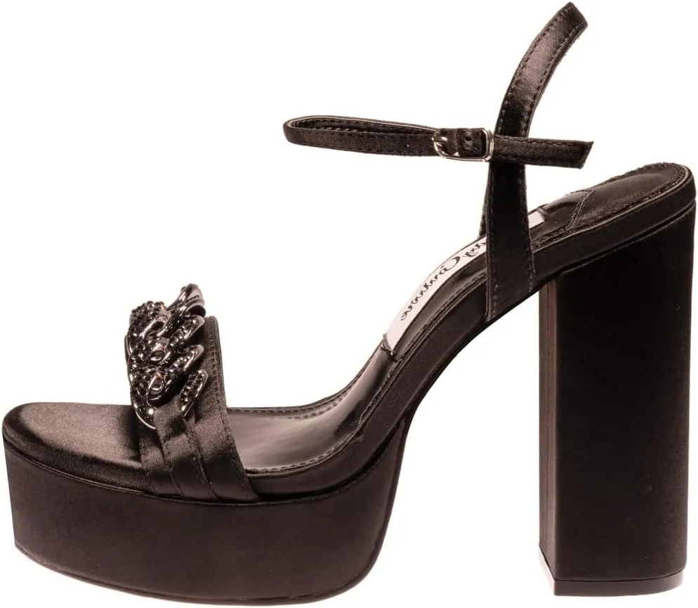 Dance Platform Sandal with Chain Ornament
