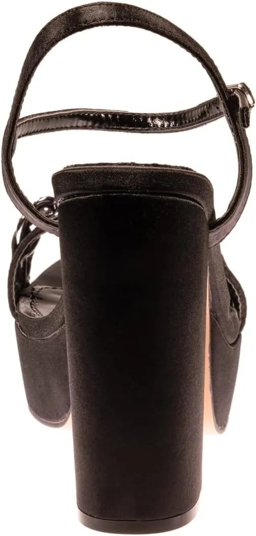 Dance Platform Sandal with Chain Ornament