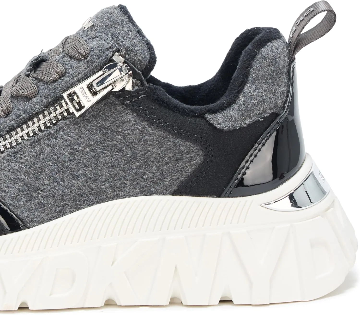 DKNY Women's Lakelyn Platform Sneaker with Side Zipper