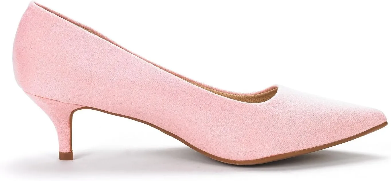 DREAM PAIRS Women's Pumps Kitten Heel Pointed Toe Shoes for Women Comfortable Office Work Dress Shoes