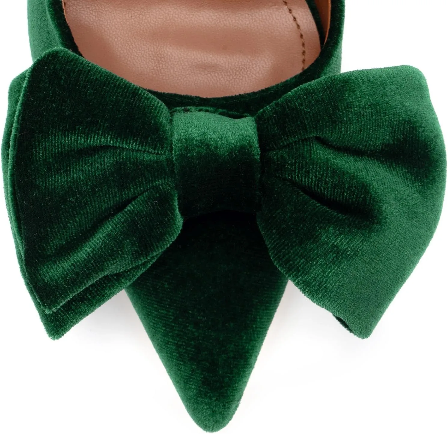 DREAMCIA Bow Slingback Kitten Heels Pumps Pointed Closed Toe Stiletto Heeled Sandals Bowknot Dress Wedding Party Shoes