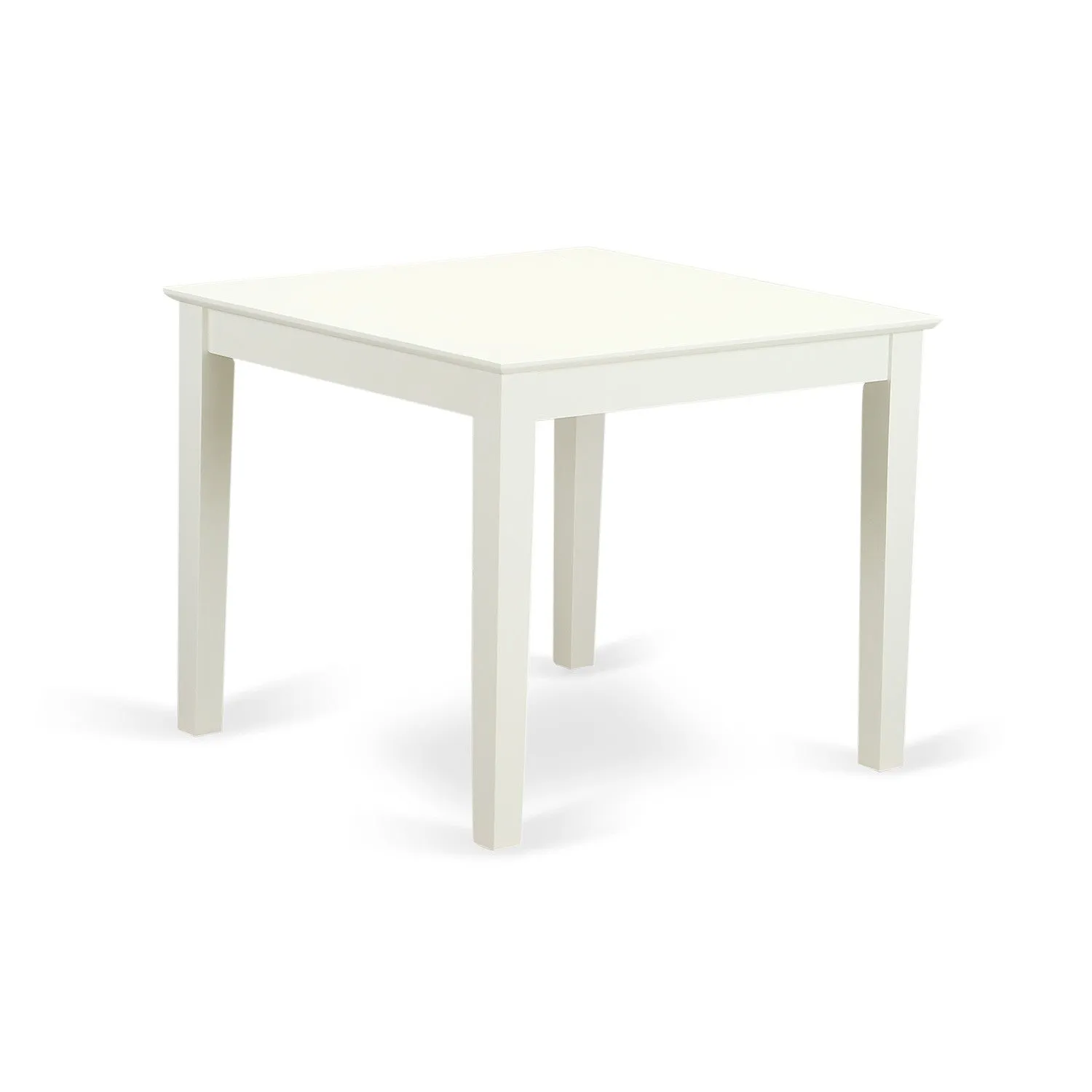 East West Furniture OXEL3-LWH-07 3 Piece Kitchen Table Set for Small Spaces Contains a Square Dining Room Table and 2 Gray Linen Fabric Upholstered Chairs, 36x36 Inch, Linen White