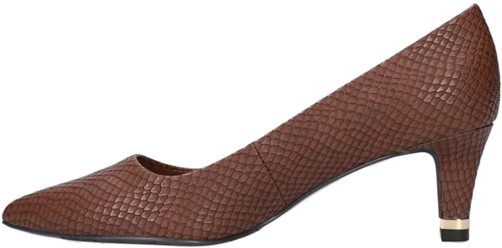 Easy Street Pointed Women's Pump 6.5 C/D US Tan-Snake