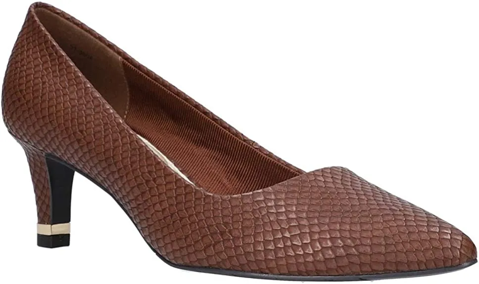 Easy Street Pointed Women's Pump 6.5 C/D US Tan-Snake