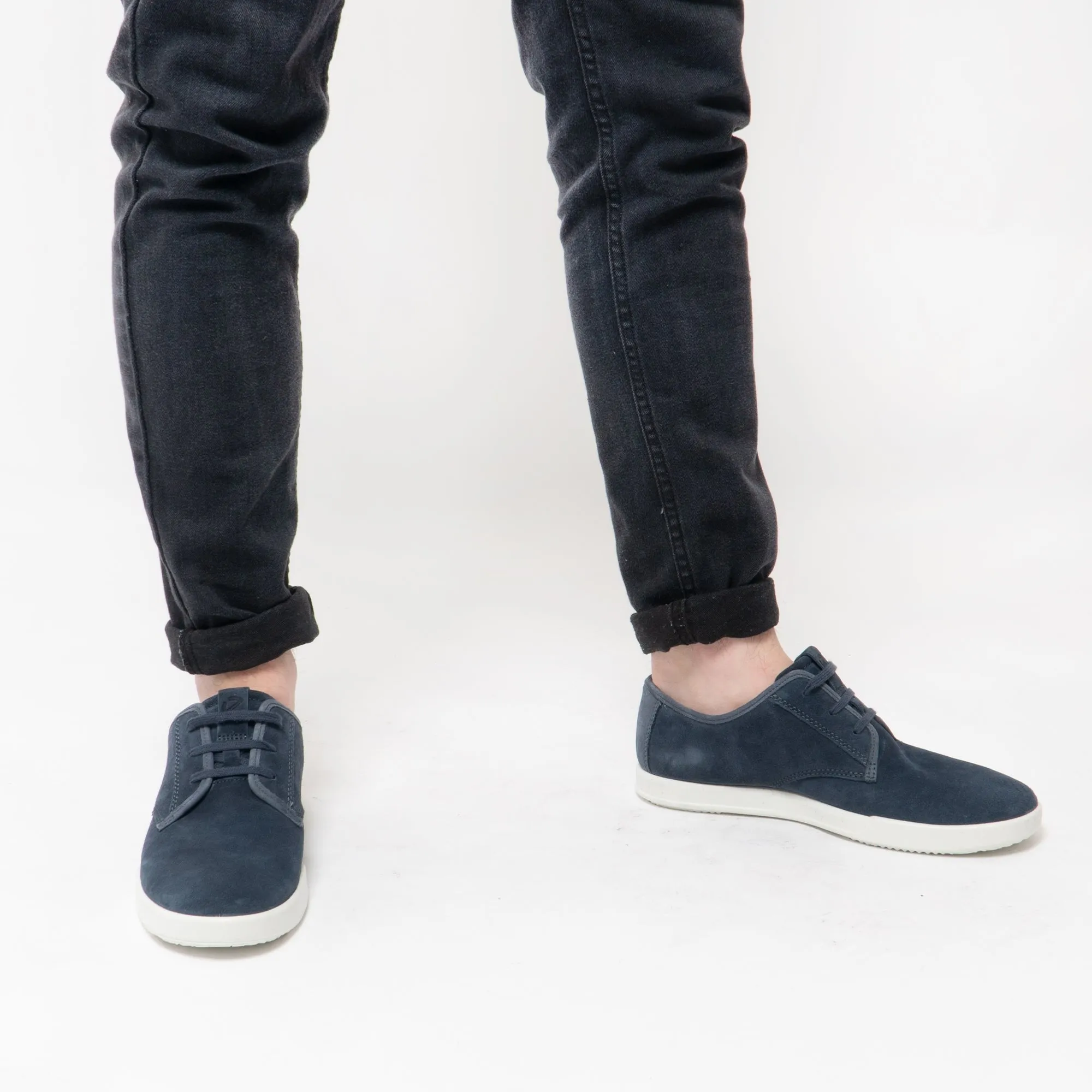 ECCO COLLIN 2.0 Mens Leather Casual Trainers Ombre