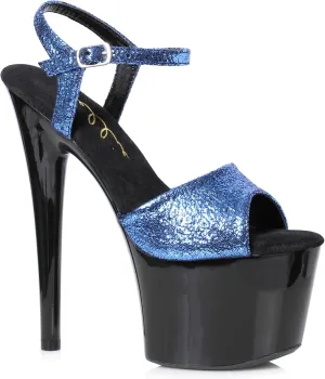 Ellie Shoes Women's 709-VITAL-BLUE-9 Heeled Sandal, 9