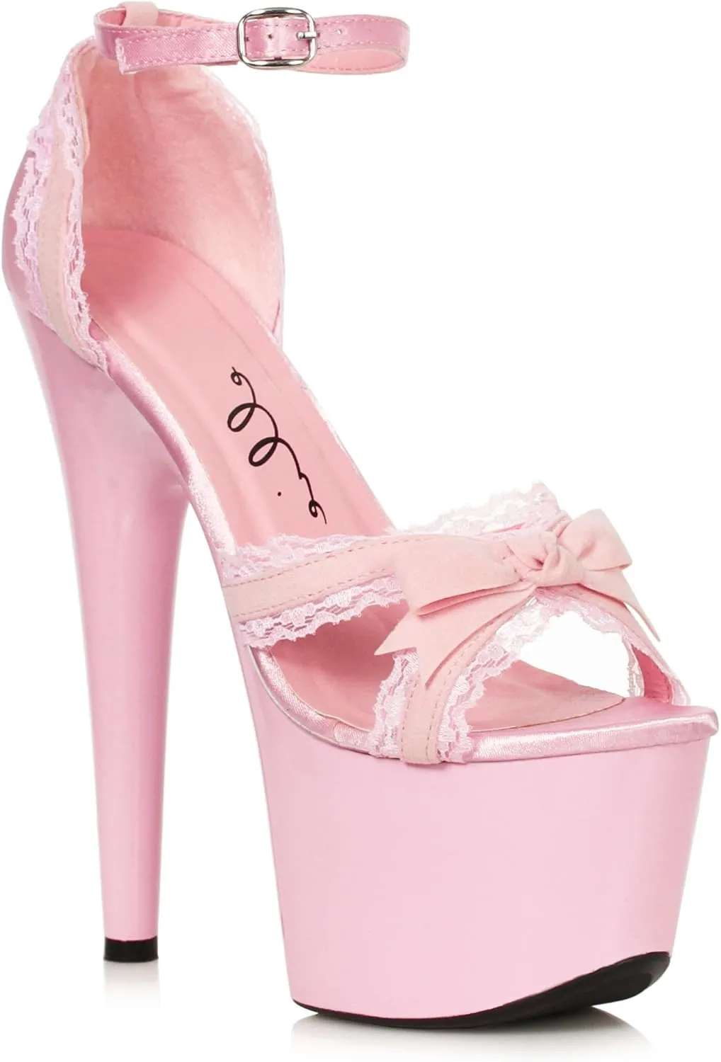 Ellie Shoes Women's Velvet Lace & Bow Heeled Sandal, 9