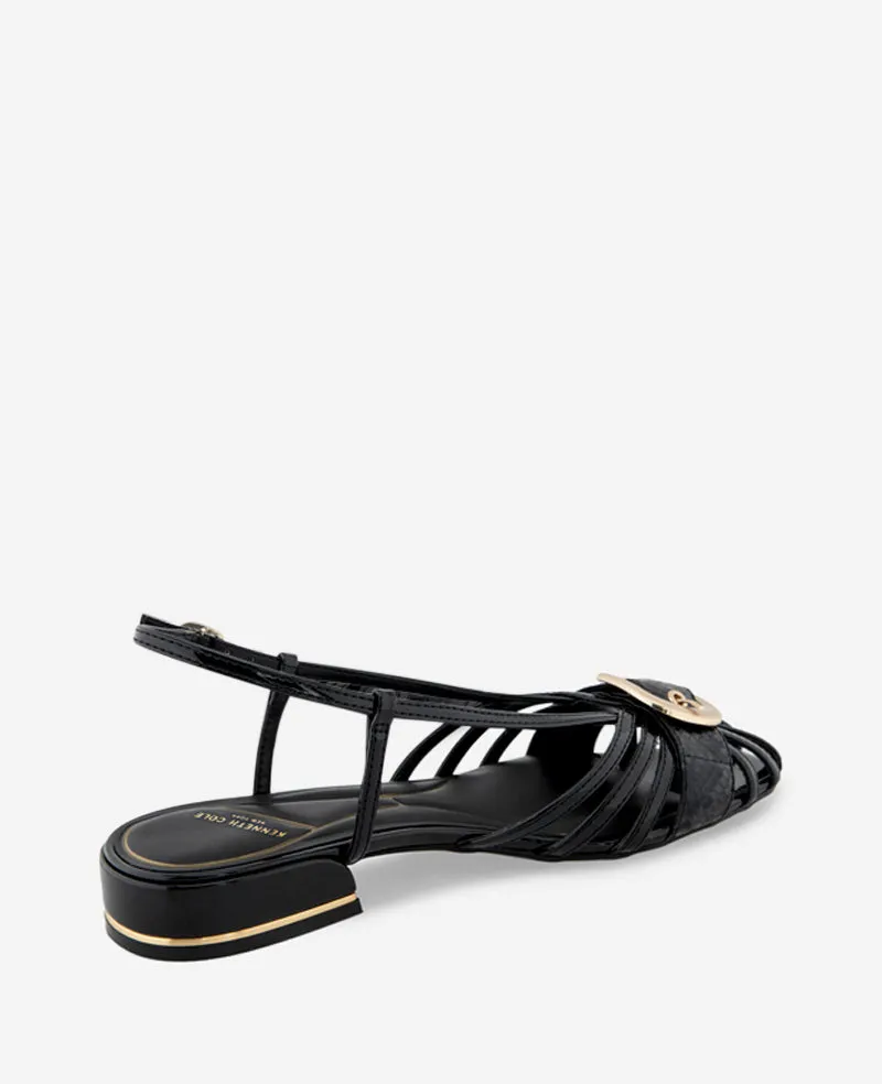 Farrah Patent Caged In Buckle Sandal