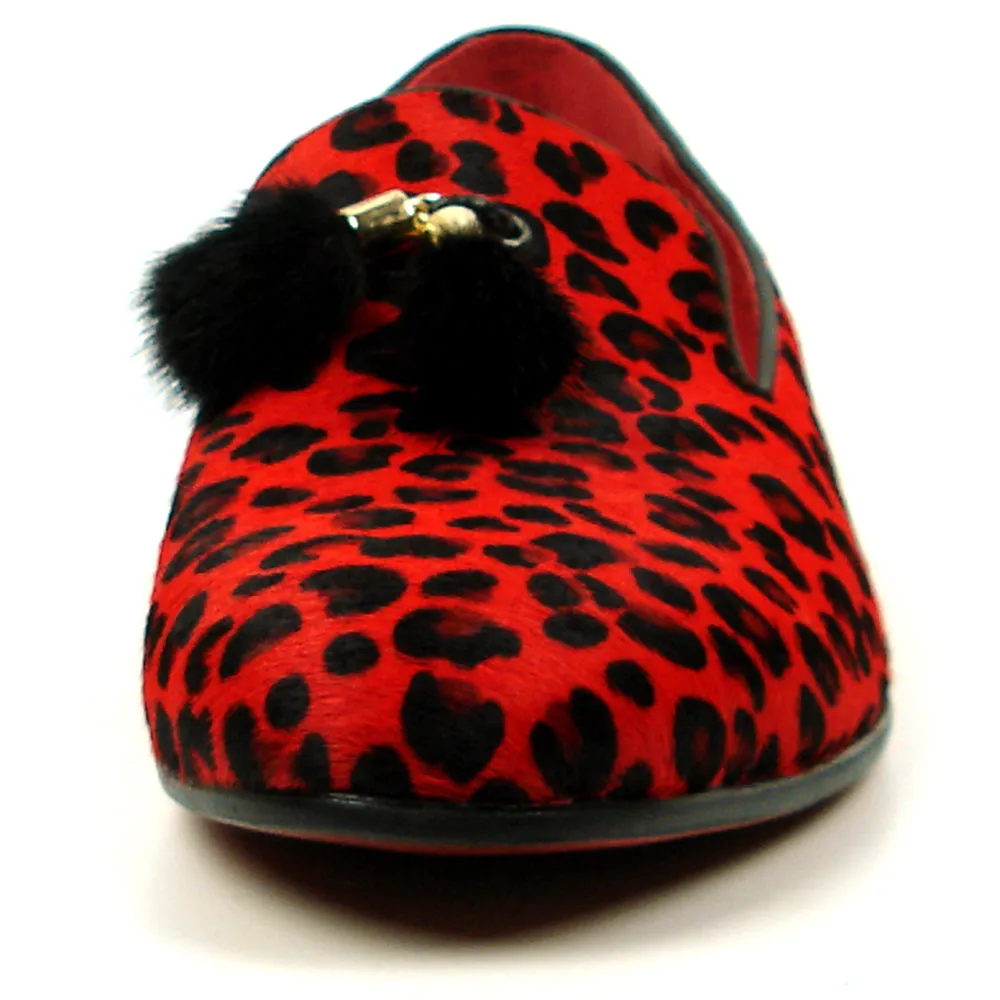 FI-7402 Red Pony Hair with Tassel Loafer Fiesso by Aurelio Garcia