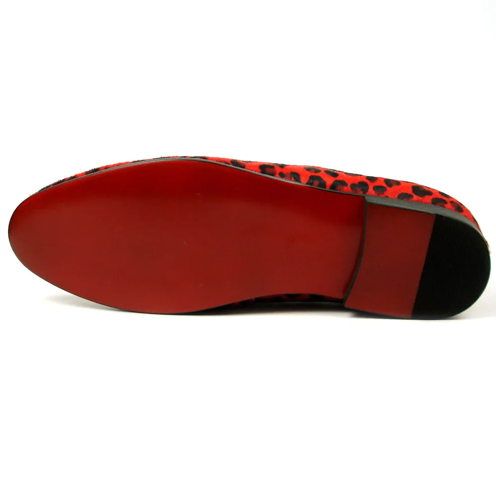 FI-7402 Red Pony Hair with Tassel Loafer Fiesso by Aurelio Garcia