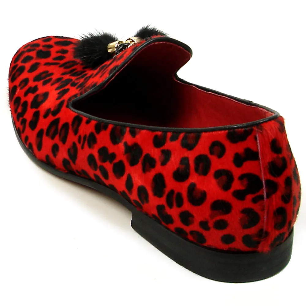 FI-7402 Red Pony Hair with Tassel Loafer Fiesso by Aurelio Garcia