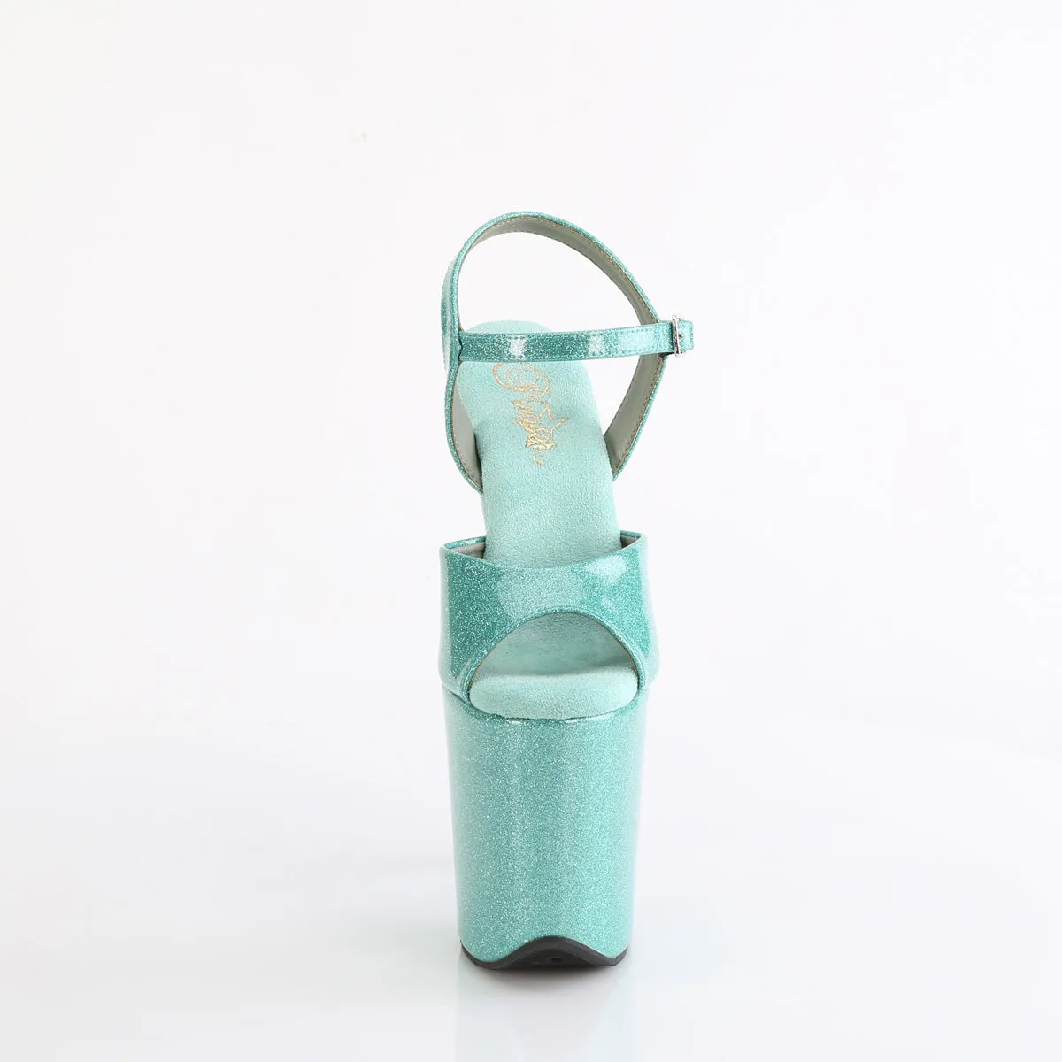 FLAMINGO-809GP - Aqua Glitter Patent Heels
