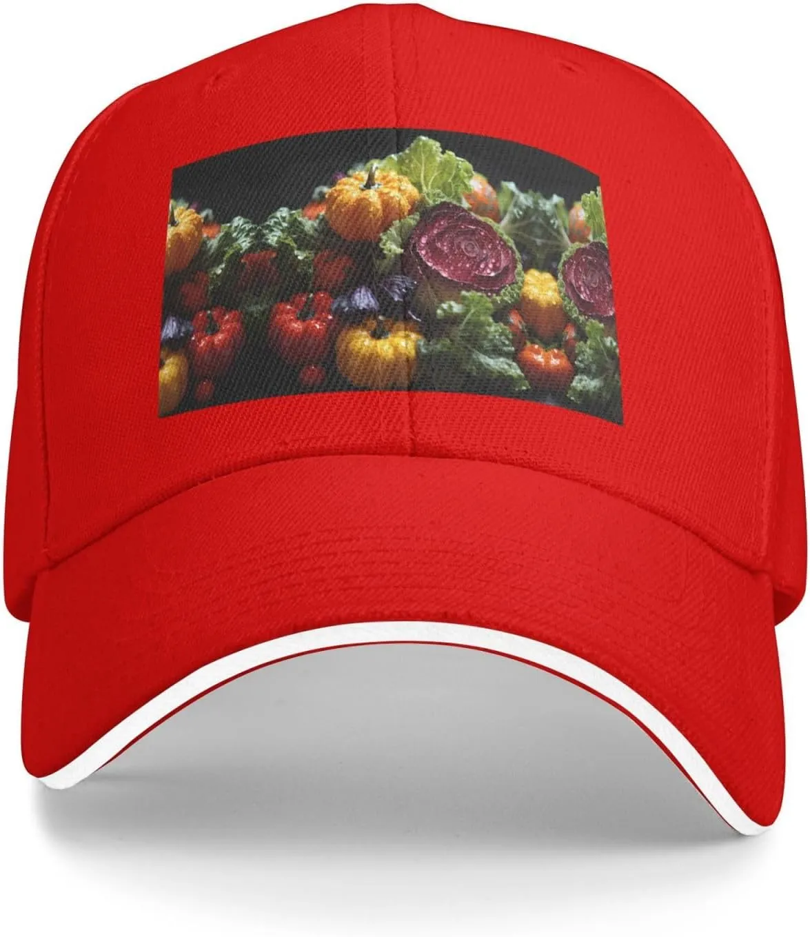 Fresh Cabbage Casquette Cap Hats,Sandwich Baseball Cap with Magic Buckle,Trucker,Perfect for Summer,Outdoor,Golf