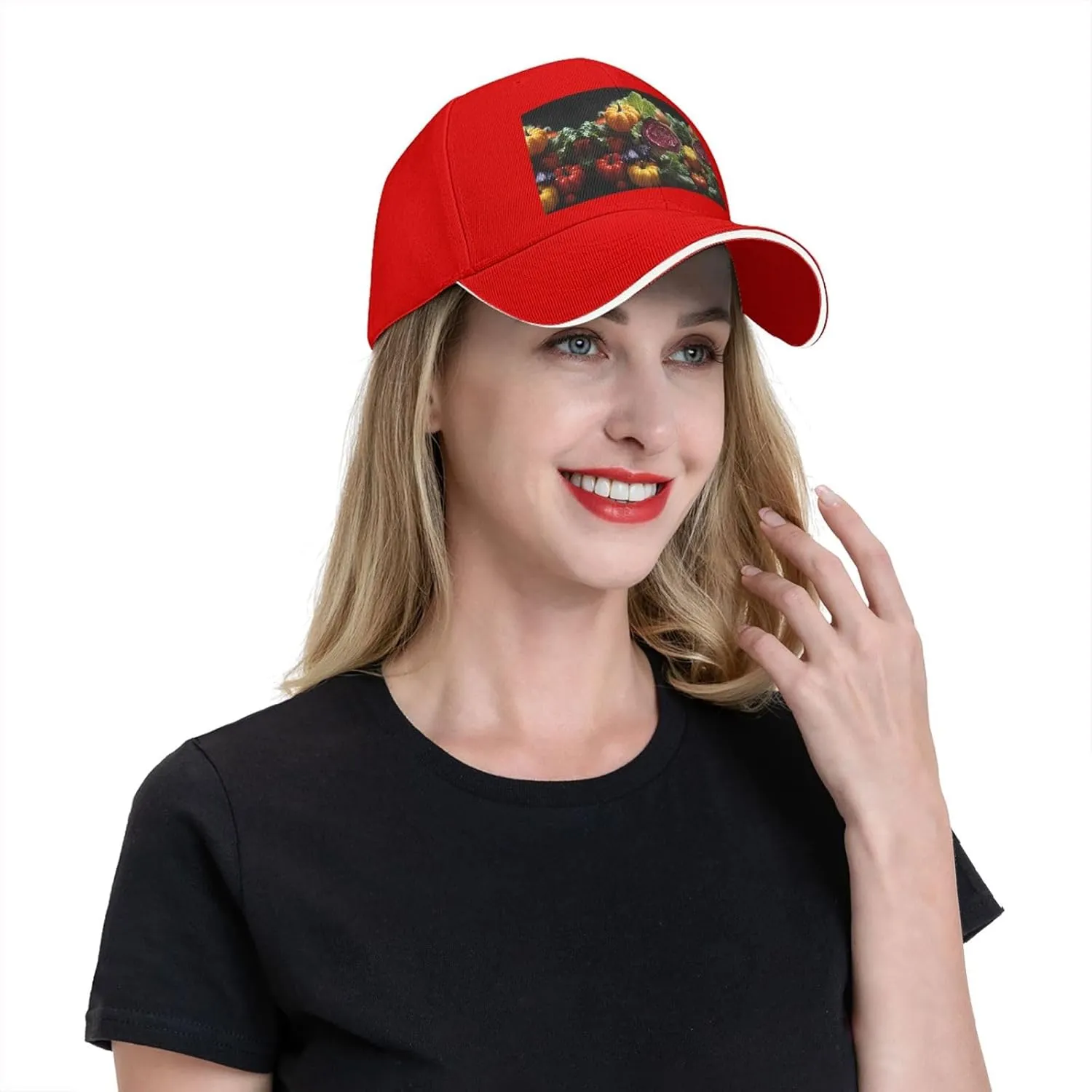 Fresh Cabbage Casquette Cap Hats,Sandwich Baseball Cap with Magic Buckle,Trucker,Perfect for Summer,Outdoor,Golf