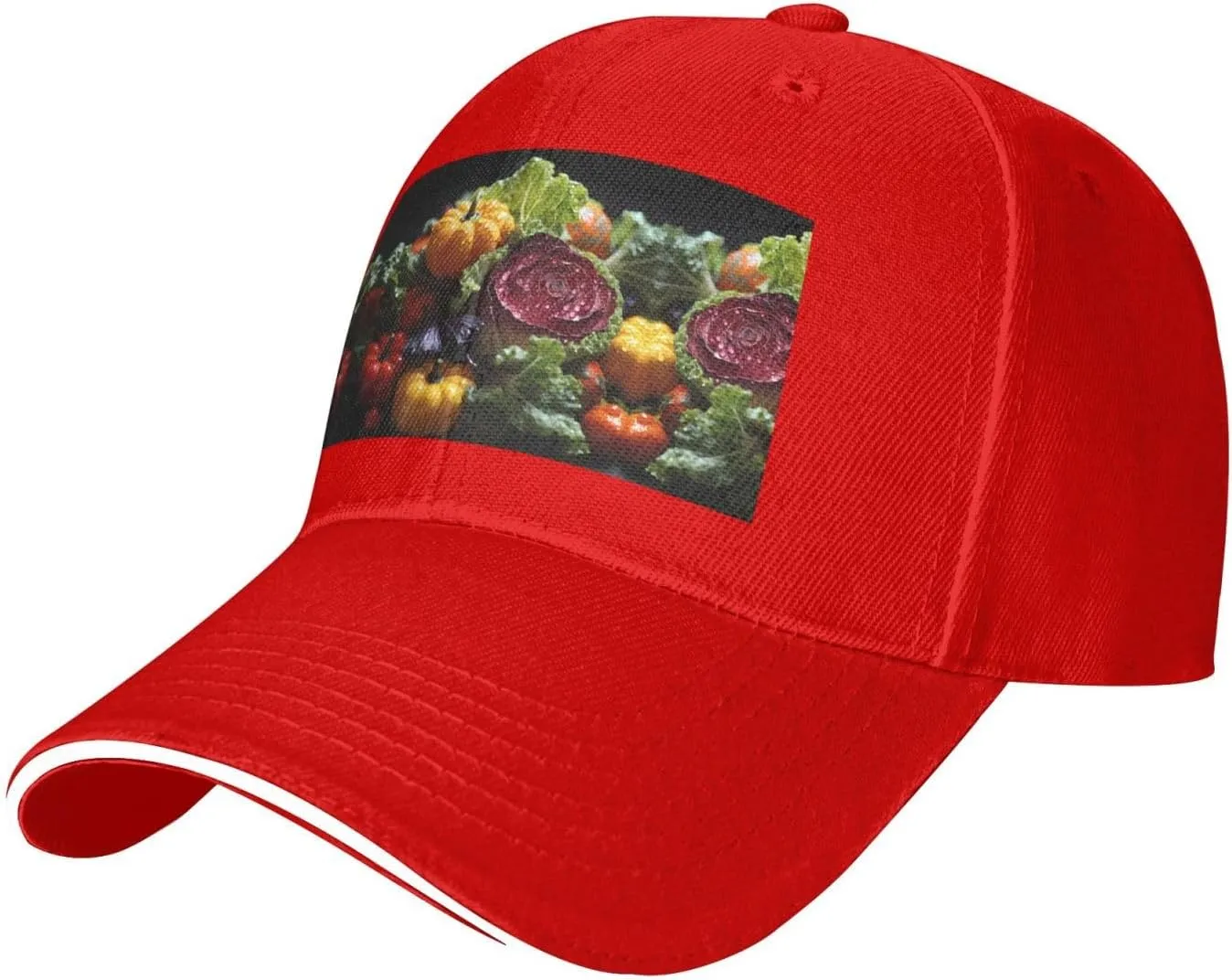 Fresh Cabbage Casquette Cap Hats,Sandwich Baseball Cap with Magic Buckle,Trucker,Perfect for Summer,Outdoor,Golf