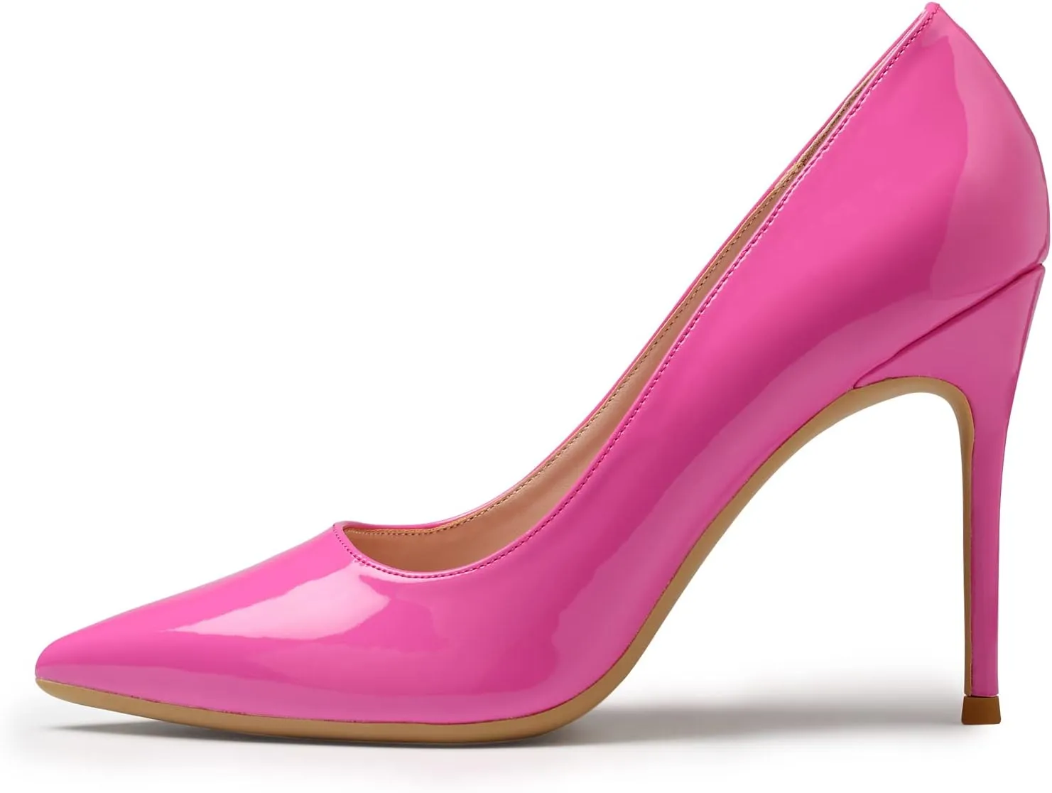 GENSHUO Women's Closed Toe Stiletto High Heels Dress 4 Inch Heeled Pointed Toe Party Homecoming Wedding Pump Shoes