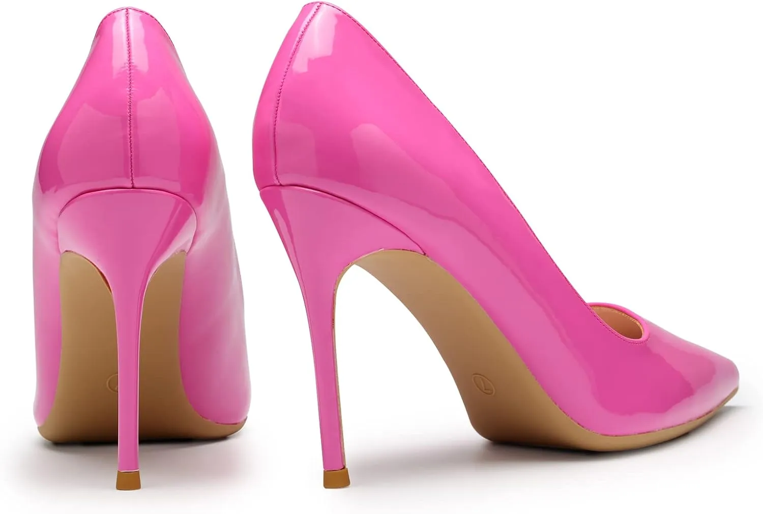 GENSHUO Women's Closed Toe Stiletto High Heels Dress 4 Inch Heeled Pointed Toe Party Homecoming Wedding Pump Shoes